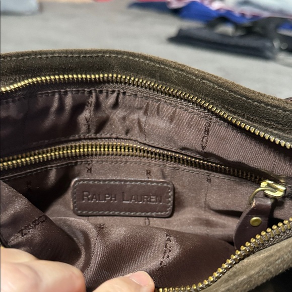 Ralph Lauren Dark Brown Suede Shoulder Bag - Picture 4 of 4